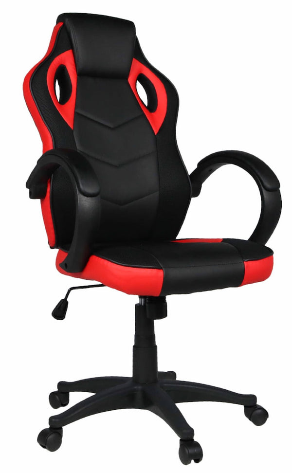 online Gaming-Stuhl 59x120 cm aus rotem Kunstleder