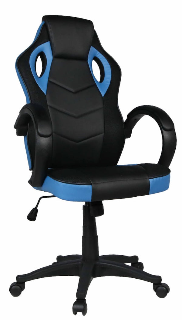 acquista Gaming-Stuhl 59x120 cm in blauem Kunstleder