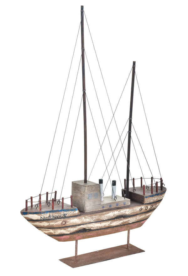 Modellino Barca Legno Anticata 50x69H cm prezzo
