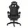 Gaming-Stuhl mit Fußstütze aus schwarzem Kunstleder