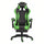 Gaming-Stuhl mit Fußstütze aus grünem Kunstleder