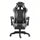 Gaming-Stuhl mit Fußstütze aus grauem Kunstleder