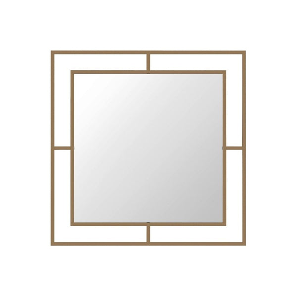 sconto Specchio quadrato 58x58 cm Corner con doppia cornice in metallo oro