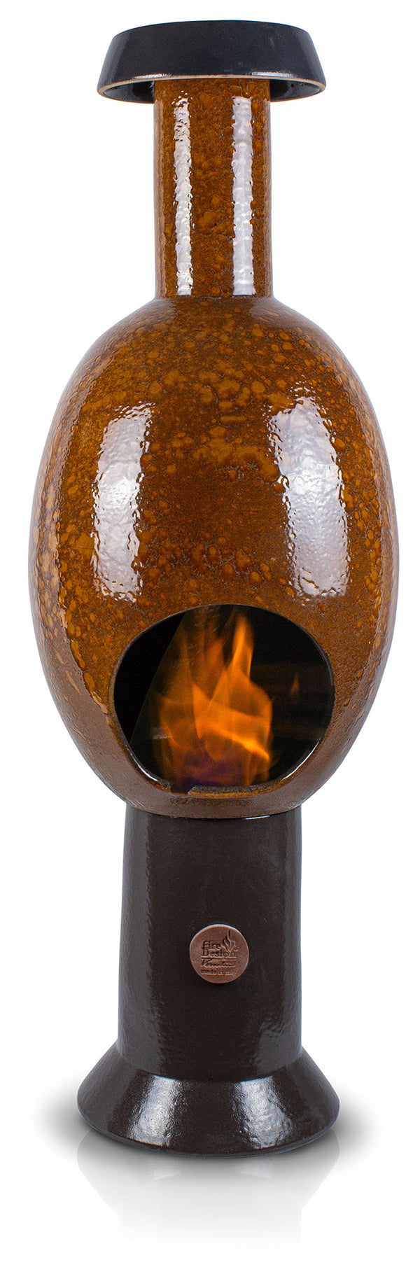 sconto Keramik Boden Bioethanol Kamin 30x95 cm Brown Egg