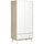 Kleiderschrank 2 Türen 2 Schubladen 90 x 50 x 190 cm in White Wood