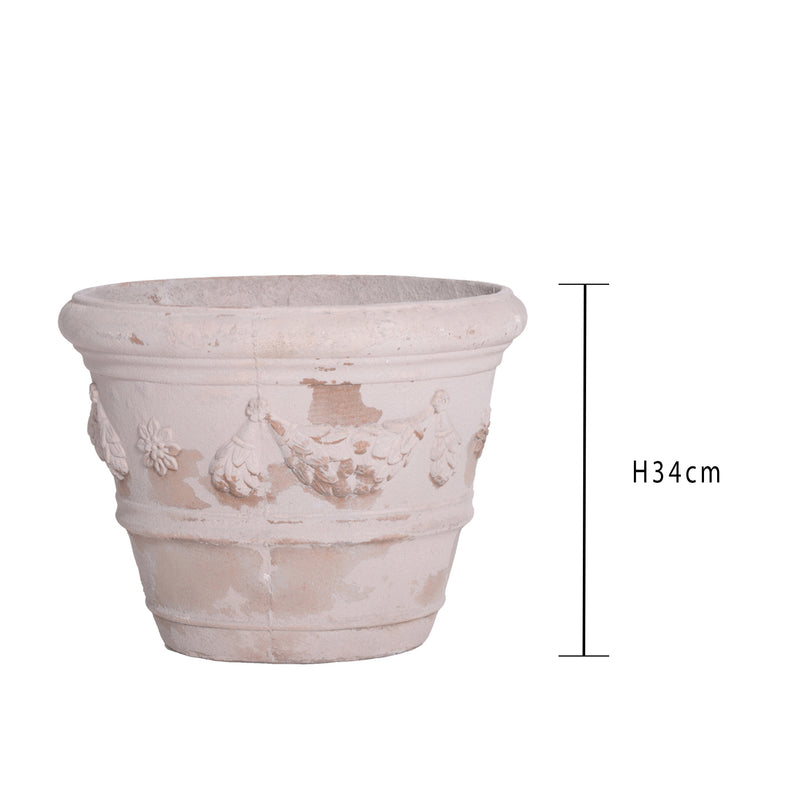 Vaso per Piante Decorato H 34 cm-2