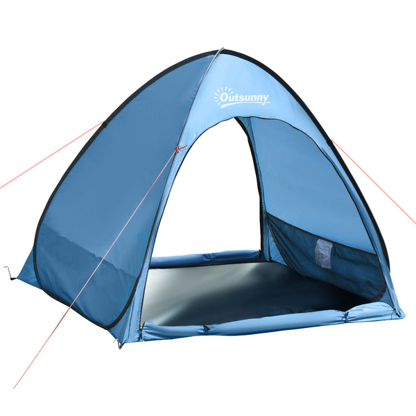prezzo Tenda da Spiaggia Campeggio per 2-3 150x115x110 cm con Tasche Portaoggetti Blu