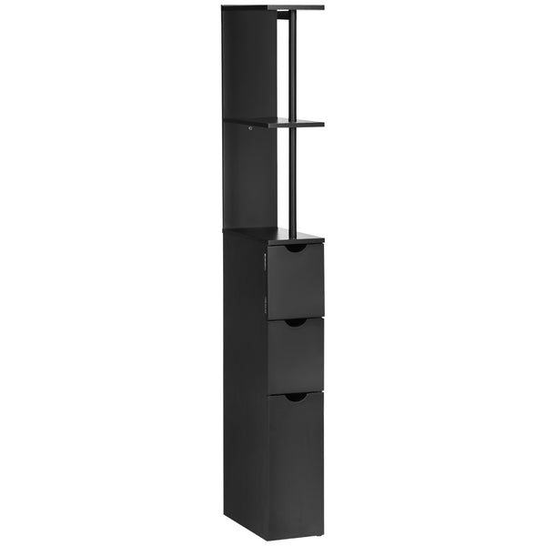 prezzo Säulenschrank 15x33x136 cm in schwarzem Holz