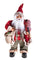 Weihnachtsmann mit Geigenmusik und Bewegung Innenbereich H60 cm Rot