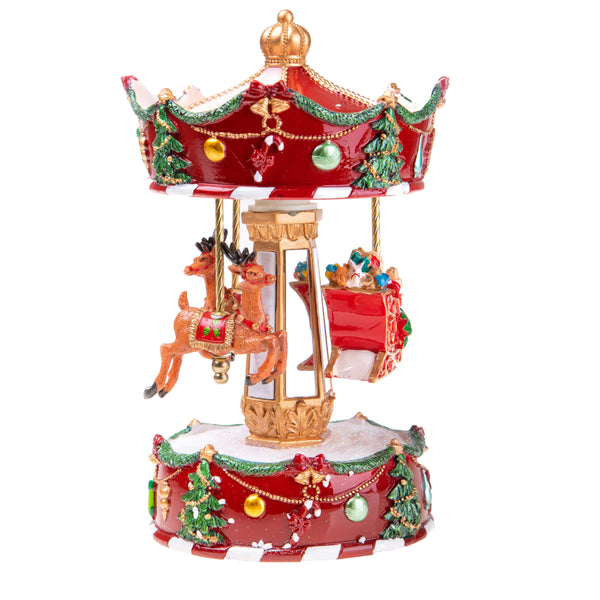 Karussell Carillon mit Schlitten mit Musik und Bewegung H26 cm aus Harz online