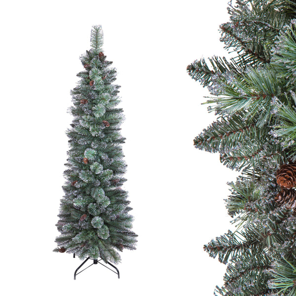 sconto Künstlicher Weihnachtsbaum H180 cm Slim Tanne S333 Tips Grün