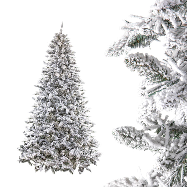 Künstlicher Weihnachtsbaum H230 cm Schneebedeckte Tanne 6670 Led und 1274 Spitzen sconto