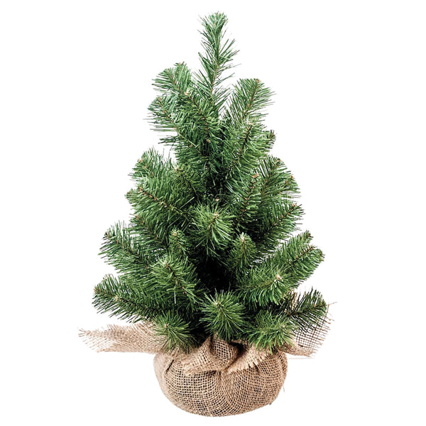 prezzo Set 2 Mini Künstlicher Weihnachtsbaum H48 cm Tanne mit 45 Spitzen Grüne Tasche