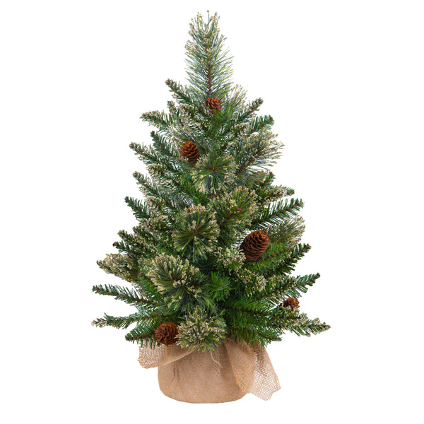 prezzo Künstlicher Mini-Weihnachtsbaum Tanne H60 cm mit Tasche und Glitzer und 60 grünen Spitzen